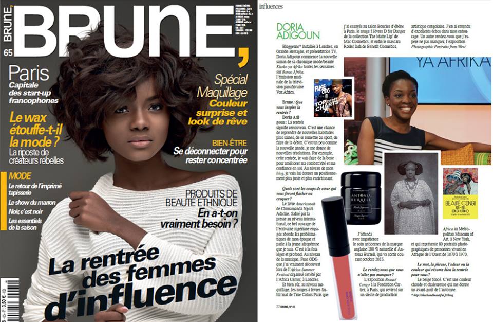 brune magazine Doria-Adouke black and beautiful