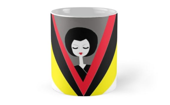 afro geisha mug