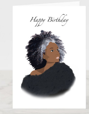 black mother birthday card