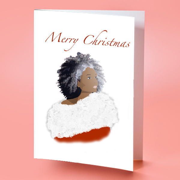 african american santa christmas card