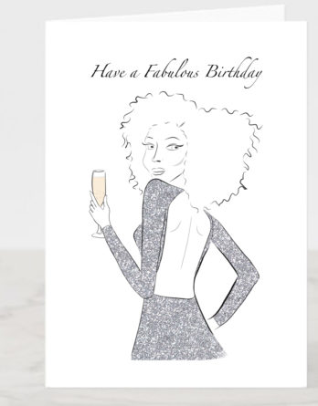 black woman birthday card